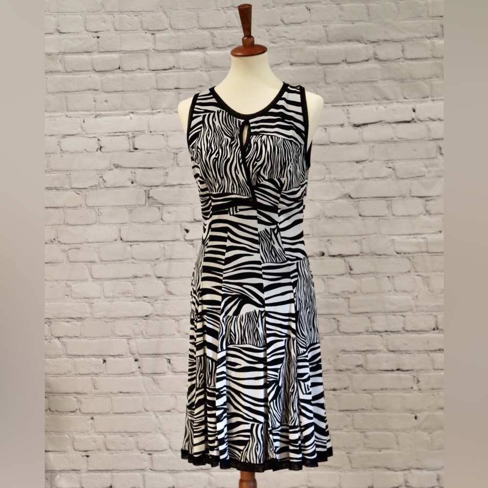 Zebra print sleeveless dress nwt small
